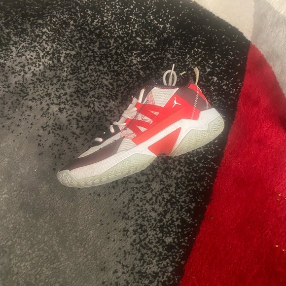 Jordan Red and Black Athletic Shoes
